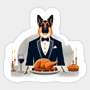 German Shepherd Thanksgiving Sticker